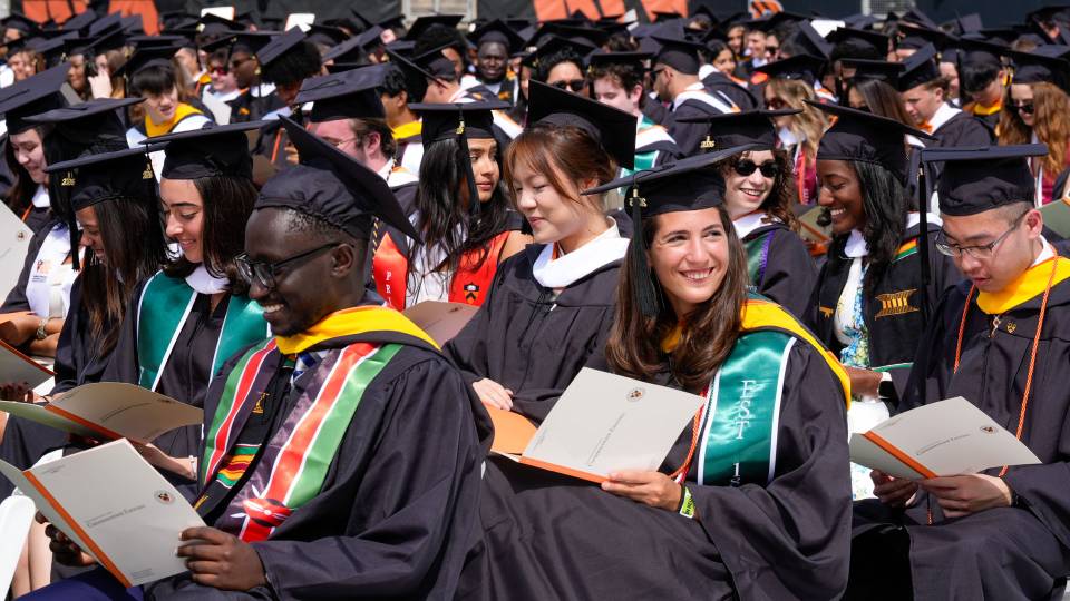 Smiling graduates