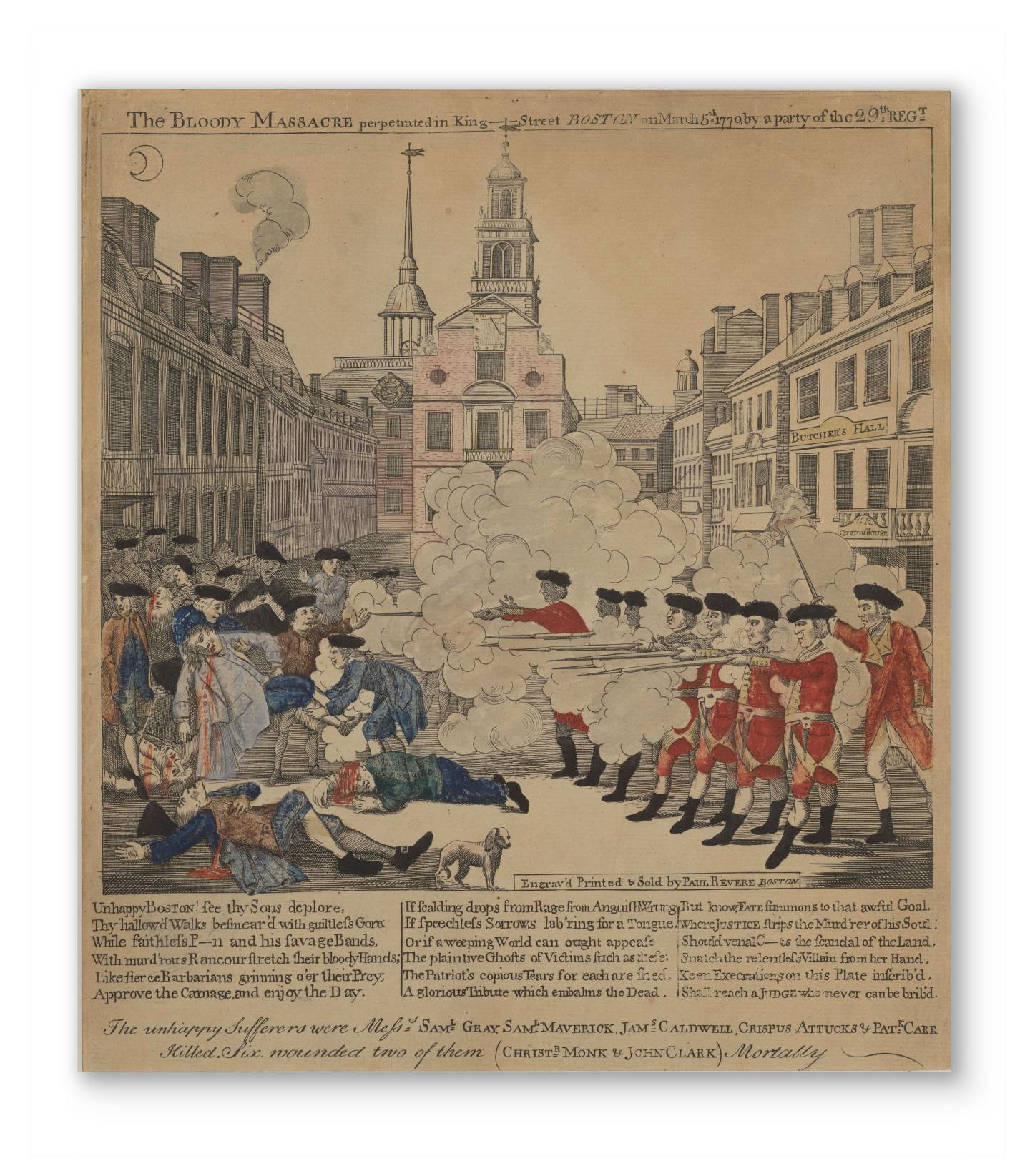 An 18th-century depiction of the Boston Massacre
